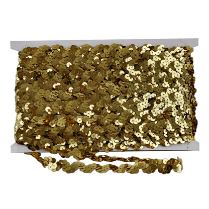 Sequin Trim 1/2-Inch Wide Polyester Non Stretch Rolls for Arts and Crafts, 25-Yard, BQ-304