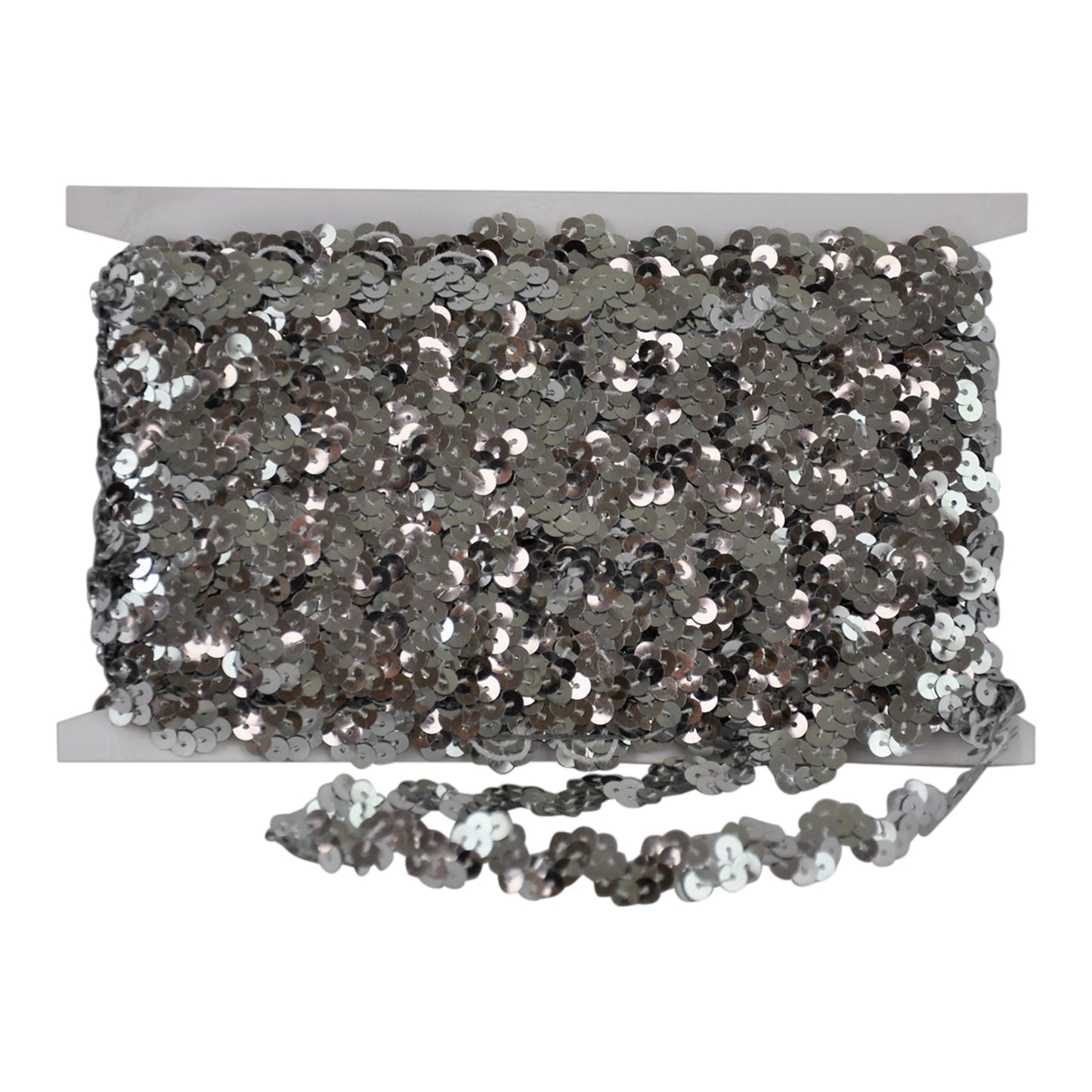 Sequin Trim 1/2-Inch Wide Polyester Non Stretch Rolls for Arts and Crafts, 25-Yard, BQ-304