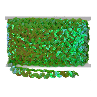 Sequin Trim 1/2-Inch Wide Polyester Non Stretch Rolls for Arts and Crafts, 25-Yard, BQ-304