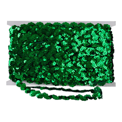 Sequin Trim 1/2-Inch Wide Polyester Non Stretch Rolls for Arts and Crafts, 25-Yard, BQ-304