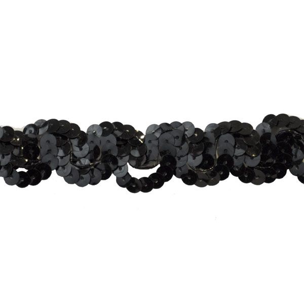 Sequin Trim 1-Inch Wide Polyester Non Stretch Sequin Trim Rolls for Arts and Crafts, 10-Yard