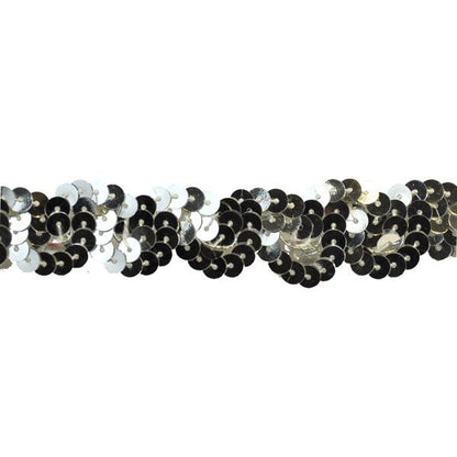 Sequin Trim 1-Inch Wide Polyester Non Stretch Sequin Trim Rolls for Arts and Crafts, 10-Yard