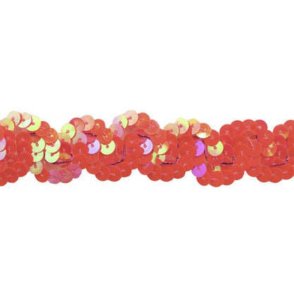 Sequin Trim 1-Inch Wide Polyester Non Stretch Sequin Trim Rolls for Arts and Crafts, 10-Yard