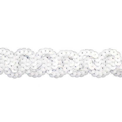 Sequin Trim 1-Inch Wide Polyester Non Stretch Sequin Trim Rolls for Arts and Crafts, 10-Yard
