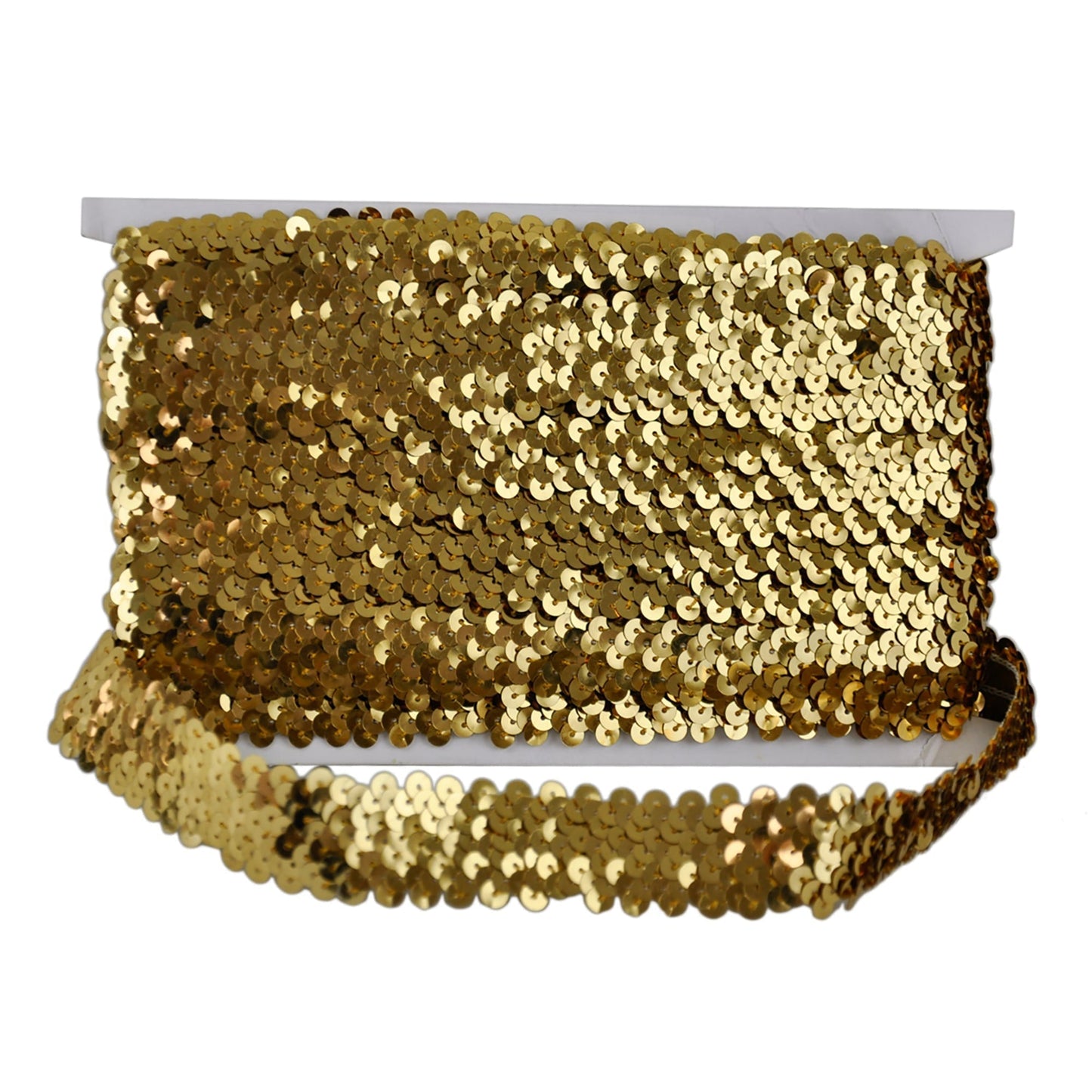 Sequin Trim 1-Inch Wide Polyester Stretchable Rolls for Arts and Crafts, 10-Yard BQ-302