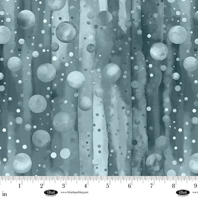 Slate Bubble Pops 108" Cotton Wideback Fabric Per Yard