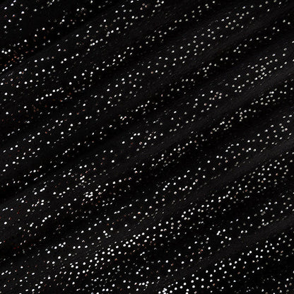 Sparkle Cuddle Glitter Black/Silver 58" - 60" Fabric per yard
