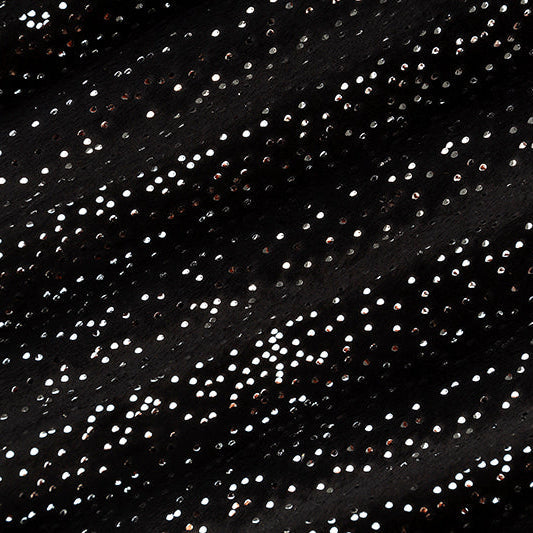 Sparkle Cuddle Glitter Black/Silver 58" - 60" Fabric per yard