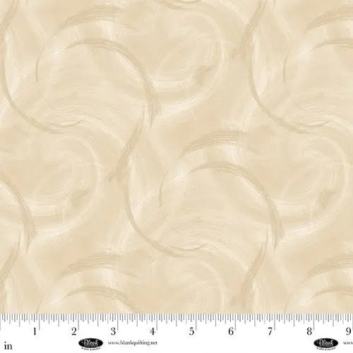 Spin Flannel 108" Satin Moon Designs Cream Cotton Wideback Fabric per yard