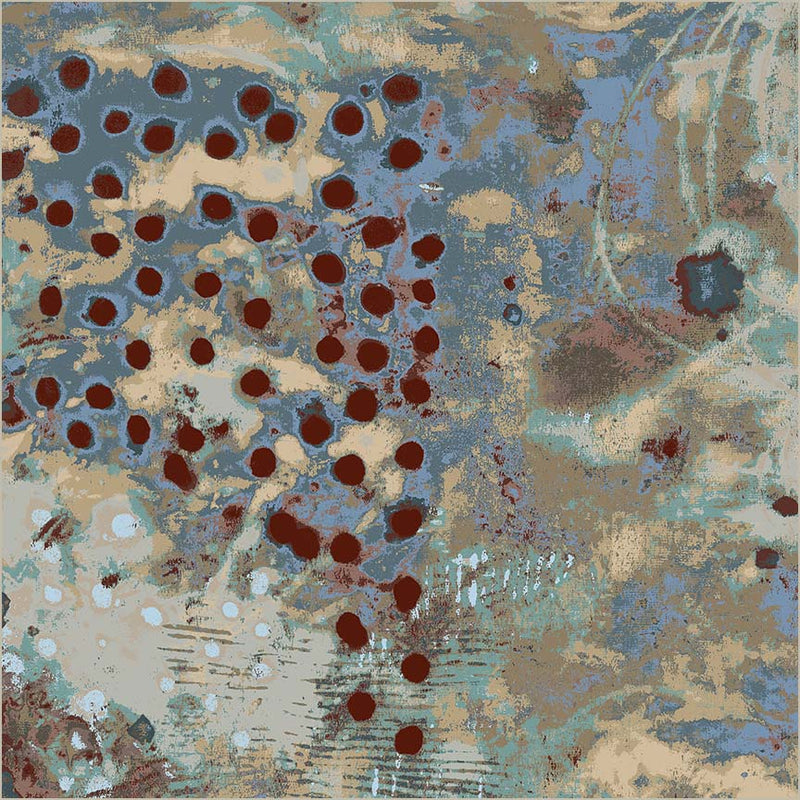 Spotted Graffiti Double Bluff Cotton Wideback Fabric per yard