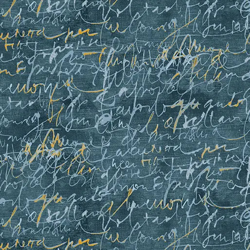 Starlight Fluidity Script Small Cotton 44/45" Fabric Per Yard