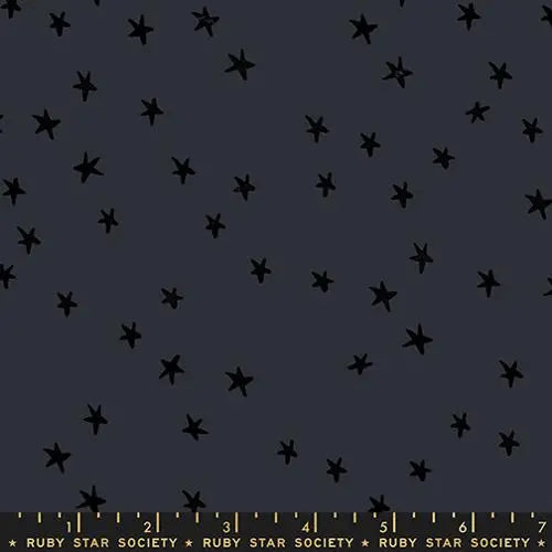 Starry New Charcoal 43"/44" Fabric Per Yard