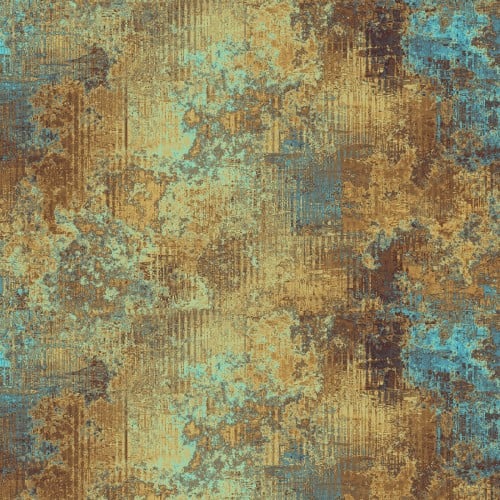 Steampunk Menagerie Brown Corrosion Cotton 44"/45" Fabric Per Yard
