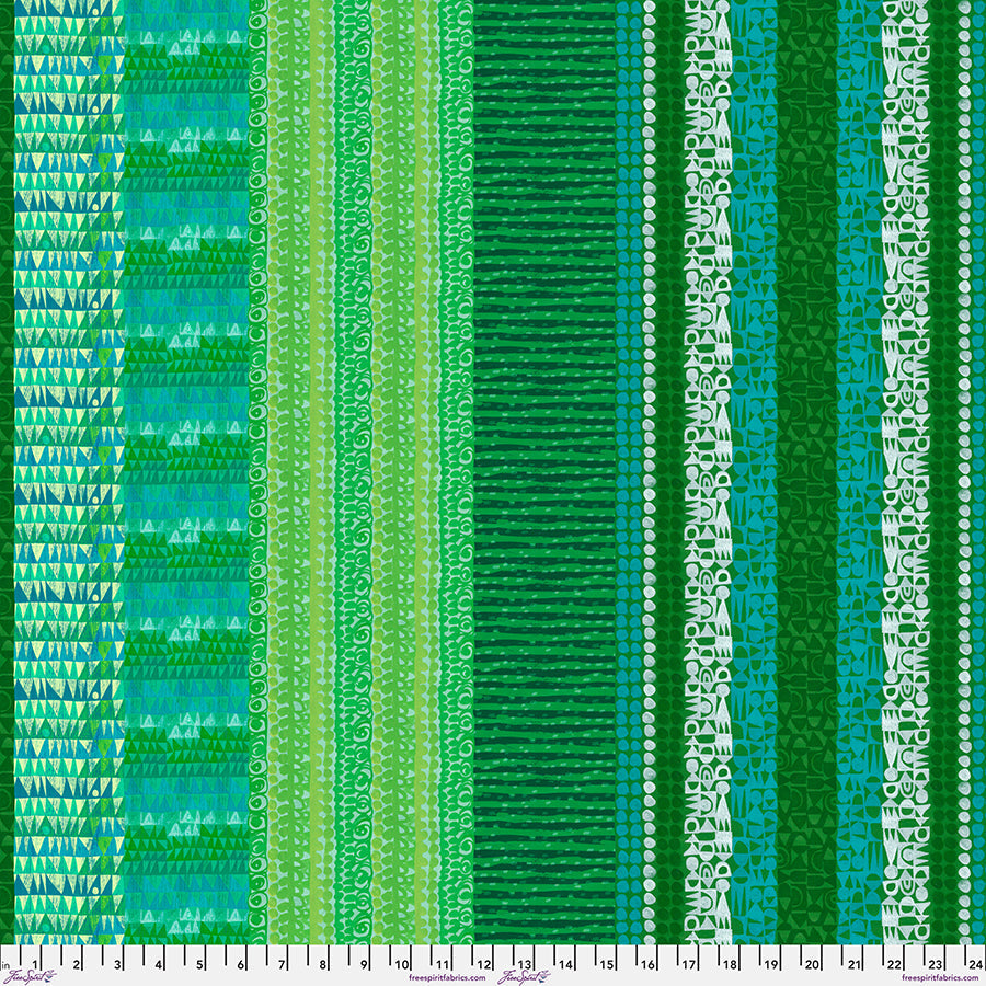 Stripes Sea Green Cotton 44"/45" Fabric Per Yard