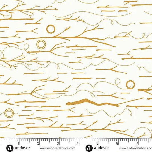 Sun Print Whisper Yarrow Sticks and Twine 44"/45" Fabric Per Yard