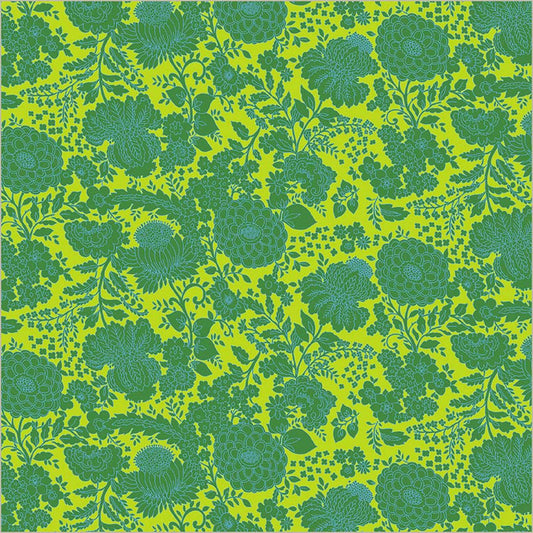 Sweet Talk Kim Lime Cotton 44/45 Fabric Per Yard