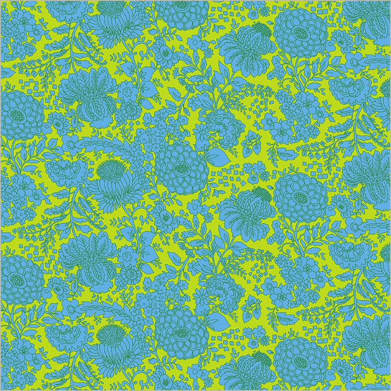 Sweet Talk Kim Turquoise Cotton 44/45 Fabric Per Yard