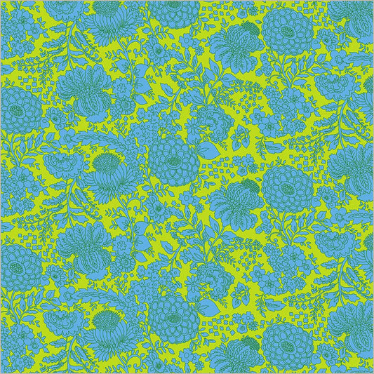 Sweet Talk Kim Turquoise Cotton 44/45 Fabric Per Yard
