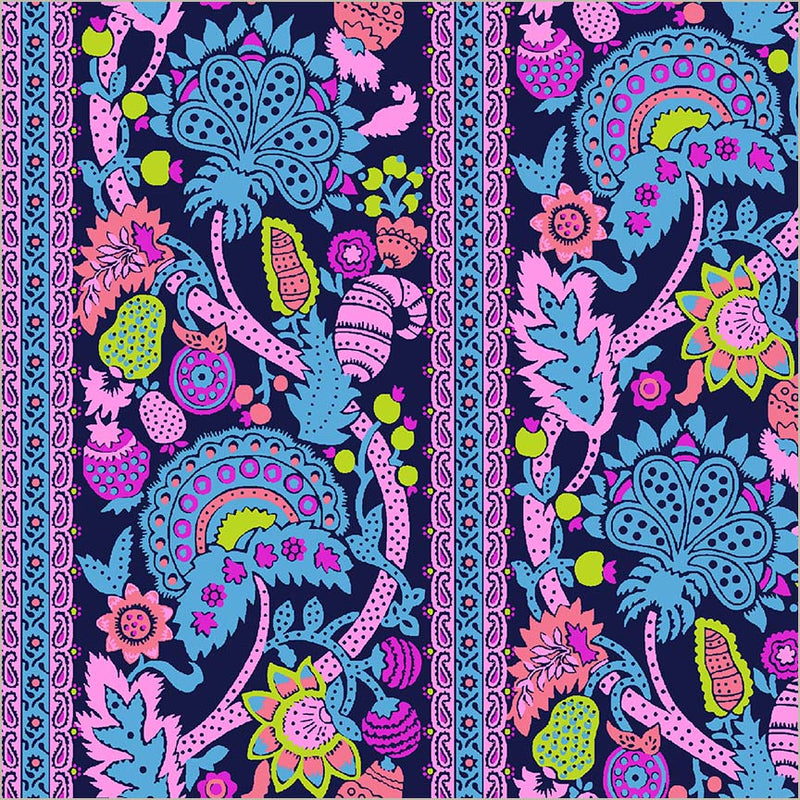Sweet Talk Pauline Midnight Cotton 44”/45” Fabric Per Yard