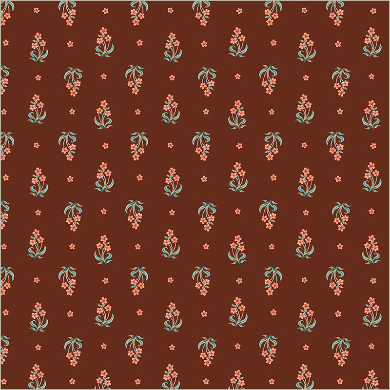 Tapestry Posy Granata Cotton 43/44 Fabric Per Yard