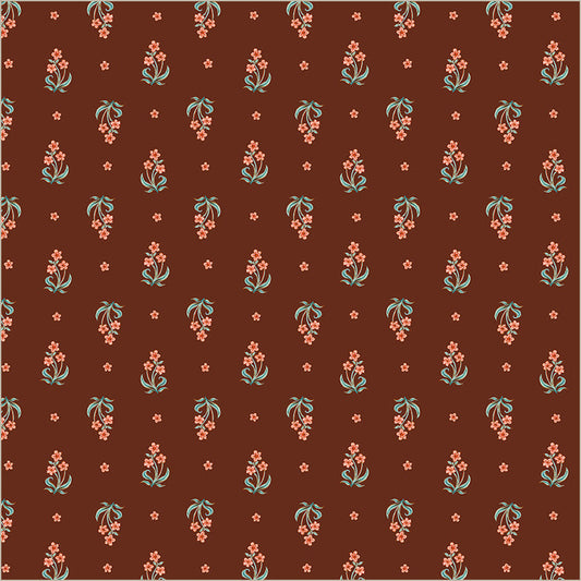 Tapestry Posy Granata Cotton 43/44 Fabric Per Yard