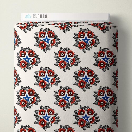 Tattoo Stars Pop Stars QC Cotton 44/45 Fabric Per Yard