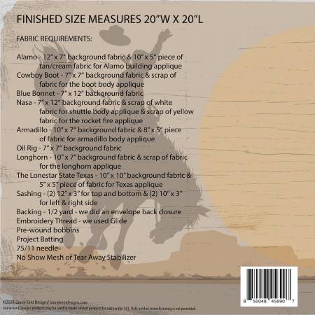 Texas State of Mind Embroidery Pattern