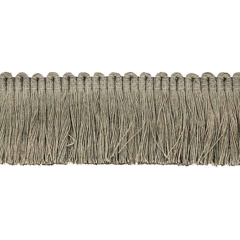 Texture Collection - 2" Width Brush Fringe in Linen (25 Yard Roll) - BF-4702-11 Grey