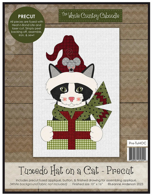 Tuxedo Hat on a Cat Precut Fused Applique Pack