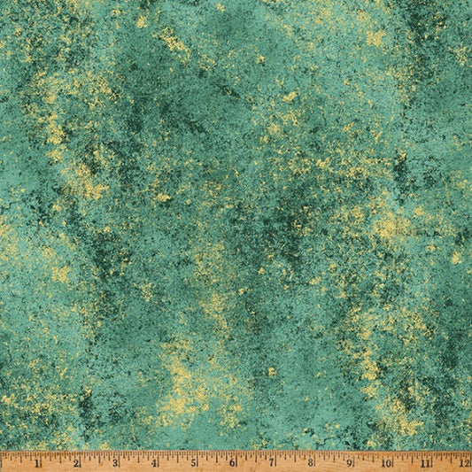 Eucalyptus/Gold Brilliance Cotton 43"/44" Fabric Per Yard
