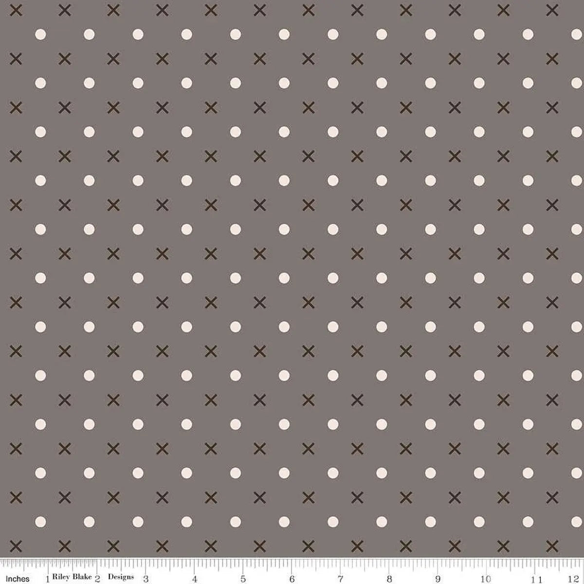Brown Bee Dots Milk Can Wideback Fabric per yard