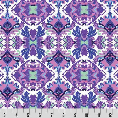 Wanderlust Damask Quilting Cuddle Blue Fabric per yard