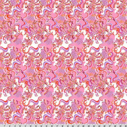 Wanderlust Paisley Quilting Cuddle Pink Fabric per yard