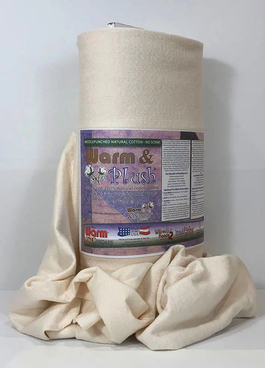 Warm & Plush 22" x 20 YD Cotton Batting - Soft and Luxurious Cotton Batting