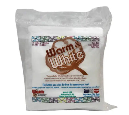 Warm & White Needled Cotton Batting