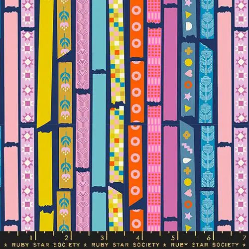 Washi Plus Bluebell Yay Its Tape 43"/44" Fabric Per Yard