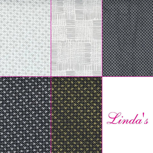 Whispers Metallic Fat Quarter Bundle - Set of 10