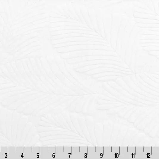 White Snow Cuddle 3 Extra Wide Tropic Burnout Fabric per yard
