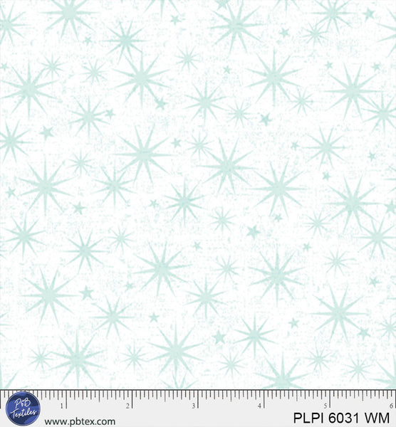 White Starburst Peace, Love, Pickleball Cotton 44/45 Fabric Per Yard
