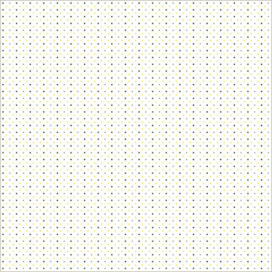White Verona Dots Cotton 44/45 Fabric Per Yard