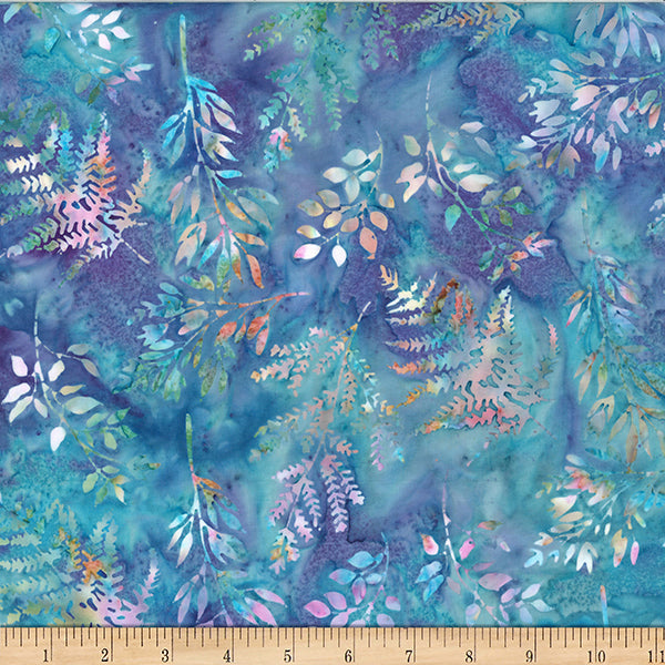 Rainbow Sweets Bali Batik Leafy Branches Cotton 44"/45" Fabric Per Yard