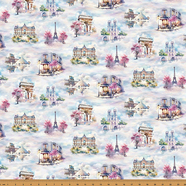 Bonjour Belle Lilac 43"/44" Fabric Per Yard