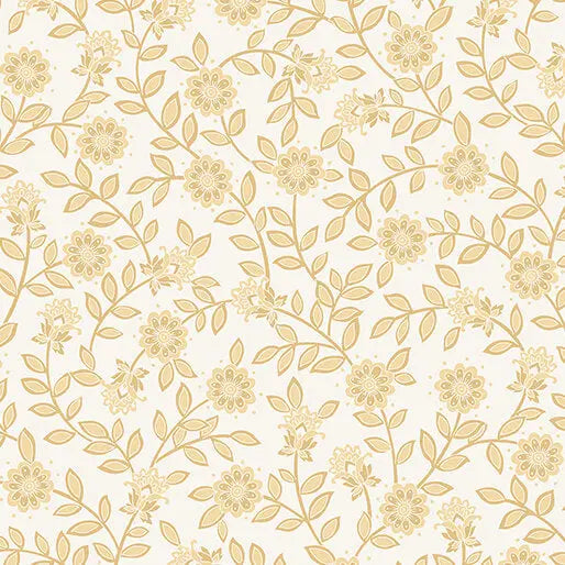 Yellow Field Floral Honey Cotton Wideback Fabric per yard