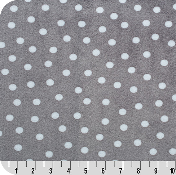 Dots Cuddle Graphite Alotta 58" - 60" Fabric per yard