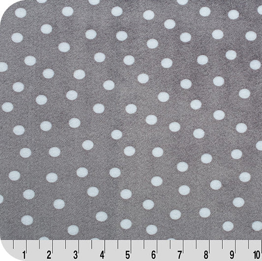 Dots Cuddle Graphite Alotta 58" - 60" Fabric per yard