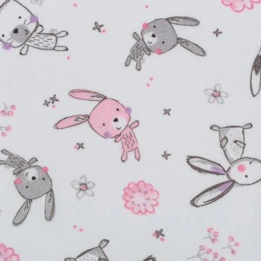 Digital Cuddle Blush Bunny Hop 58" - 60" Fabric per yard