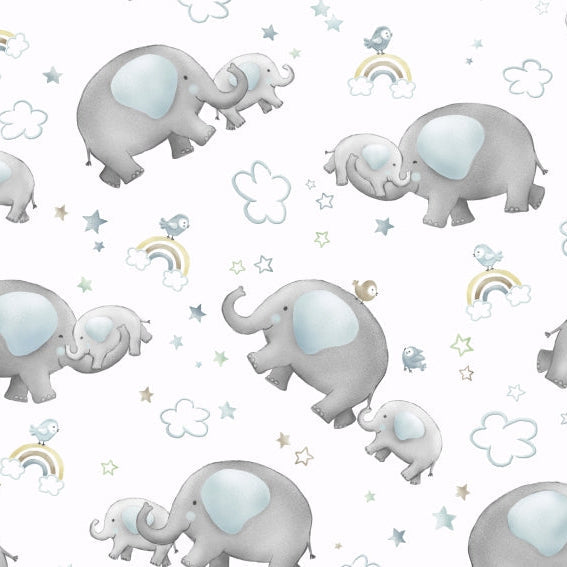 Cloud Cuddle Blue Little Peanut 58"/60" Fabric per yard