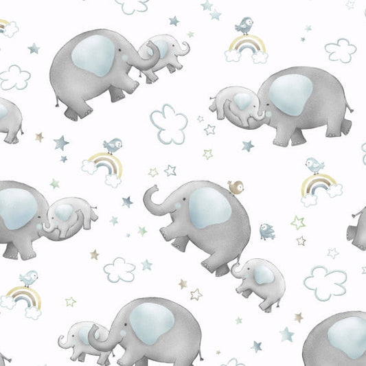 Cloud Cuddle Blue Little Peanut 58"/60" Fabric per yard