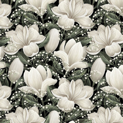 Cloud Cuddle Natural Magnolias 58"/60" Fabric per yard