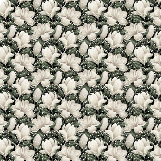 Cloud Cuddle Natural Magnolias 58"/60" Fabric per yard